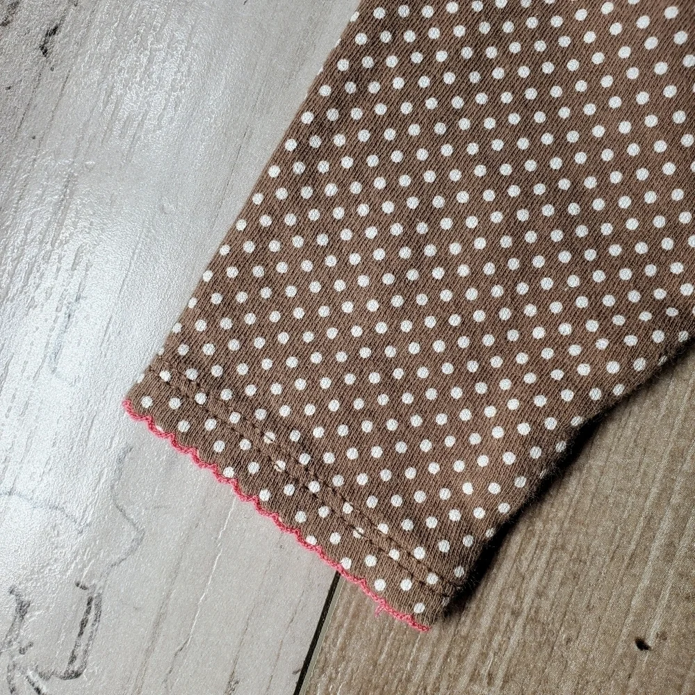 Child of Mine made by Carter's Brown Polka Dot Baby Girl Leggings Size 3-6m NWOT